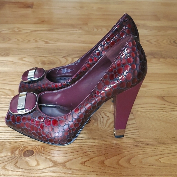 BCBGirls Open-Toe Platform Heels - Picture 3 of 6